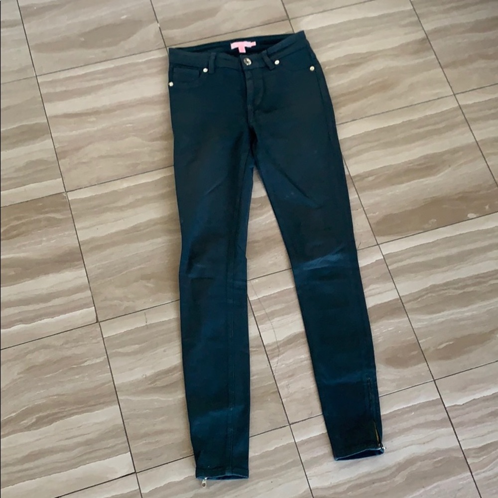 Ted Baker dark green coated legging Jean